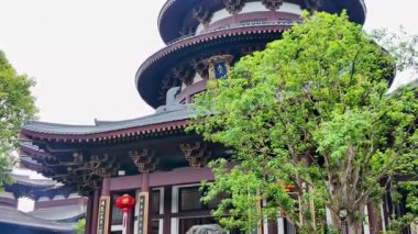 Qingxiu Dağı Guanyin Tapınağı, Nanning, Guangxi, Çin, Budist tapınağı manzarası