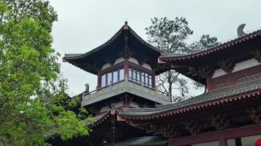 Qingxiu Dağı Guanyin Tapınağı, Nanning, Guangxi, Çin, Budist tapınağı manzarası