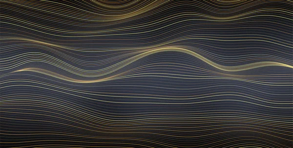 Vecteur Abstrait Fond Élégant Avec Des Lignes Minces Ondulant Douceur — Image vectorielle