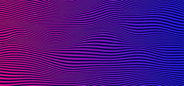 Abstract wavy stripes vector background. Smooth waves and purple and blue color gradient transition.