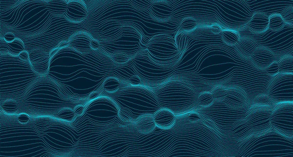 矢量抽象的充满活力的背景 与流动的粒子 未来全景背景 — 图库矢量图片