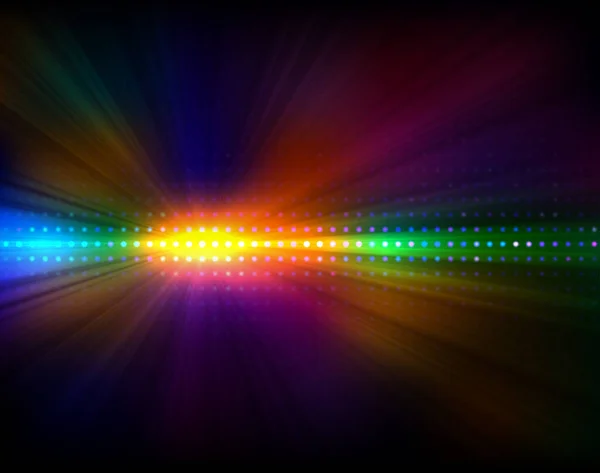 Vectorlichten Led Display Abstract Party Achtergrond Met Veelkleurige Lichtstralen Een — Stockvector
