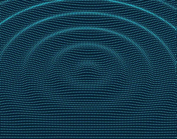矢量背景波纹效应 带有同心波的蓝图风格未来主义概念背景 — 图库矢量图片