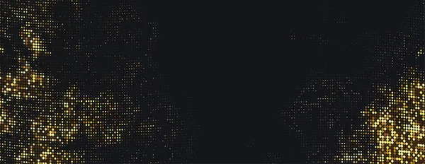 Векторний Золотий Дим Фону Золоті Частки Блискучий Золотий Пил Чорному — стоковий вектор