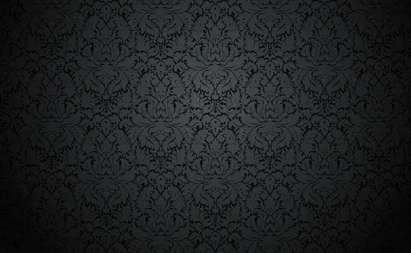 Векторний Дизайн Темних Дам Вінтажний Візерунок Шпалер Сірими Квітковими Елементами — стоковий вектор