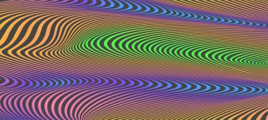 Vektör fütüristik hata sanatı. Soyut akış, neon çizgiler ve renklerle dinamik vektör arkaplanı. Modern teknoloji dijital kaos kavramı tasarımı.