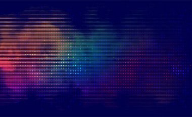 Siber punk retro desenli modaya uygun soyut vektör arkaplanı. 80 'lerin ve 90' ların tarzı, kaos ve sanatsal fütüristik tasarım elementleri..