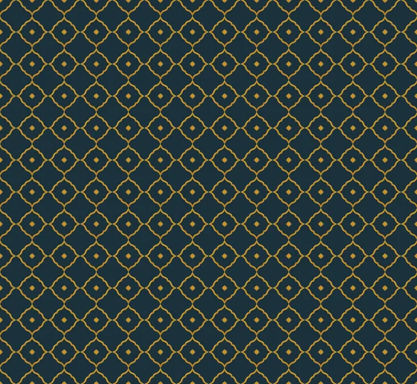 Арабическая Культура Шаблон Геометрические Islamic Бесшовный Шаблон Фоновая Плитка Золотом — стоковый вектор