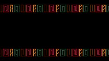 Etnik kabile inkası ya da Maya sınır desensiz döngü animasyon videosu gibi
