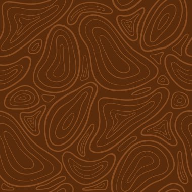 Kahverengi topoğrafik arazi pürüzsüz desenli el çizimi veya kahverengi ahşap desen