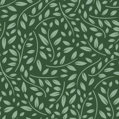 Yeşil yaprak dikişsiz desen dokusu