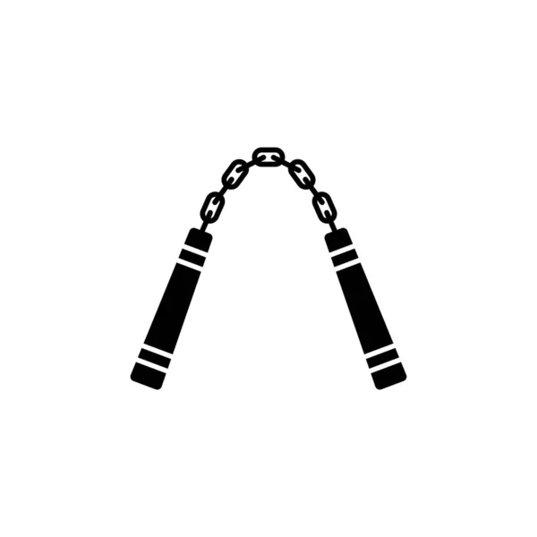 Nunchucks vektör izole simgesi.