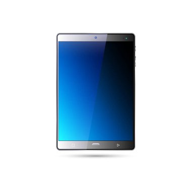 Boş ekranlı tablet. vektör illüstrasyonu.
