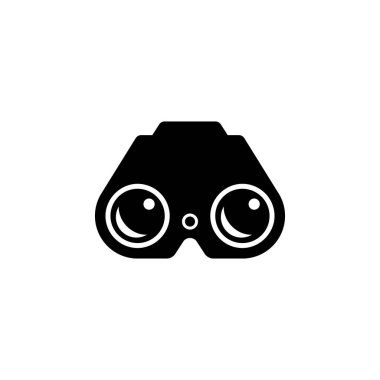 Dürbünler beyaz arkaplanda izole edilmiş simge, vektör illüstrasyonu.