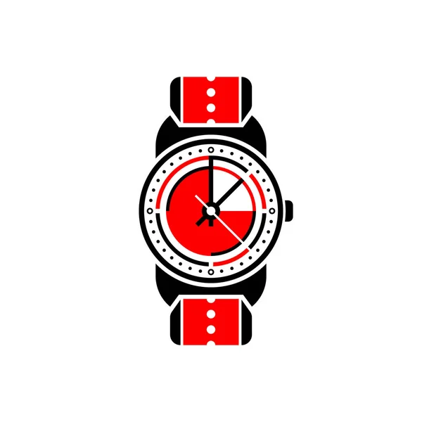 Reloj Pulsera Con Estilo Ilustración Vectorial — Vector de stock