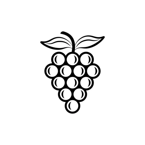 üzüm ikonu vektör illüstrasyonu.