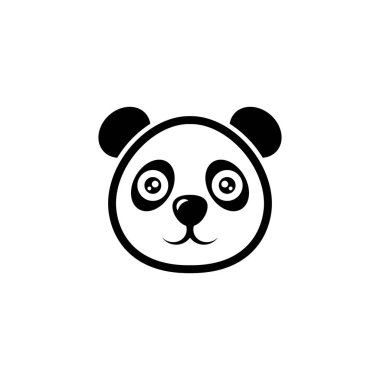 panda simgesi vektör illüstrasyonu.