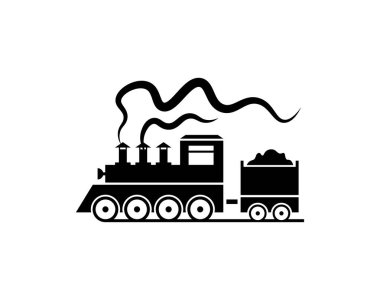 Eski tren vektör illüstrasyonu.