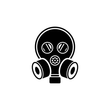 gaz maskesi ikon vektör illüstrasyonu.