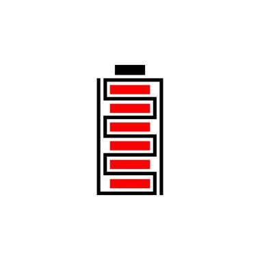 Pil seviyesi ikon vektör çizimi.