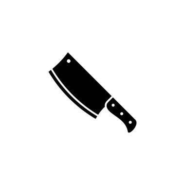 Mutfak bıçağı simgesi, düz tasarım, vektör illüstrasyonu.