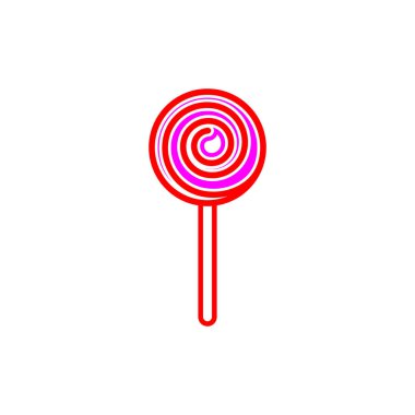 Lolipop şeker vektör simgesi.