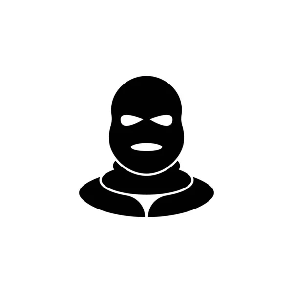 Haydut baş maskesi simgesi, vektör illüstrasyonu.