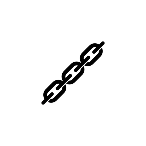 Beyaz arkaplan üzerindeki zincir vektör izole simgesi, vektör illüstrasyonu.