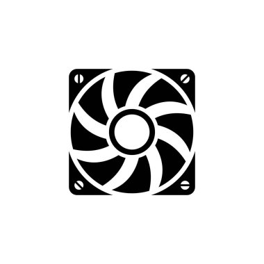 Fan soğutucu ikon vektör illüstrasyonu.