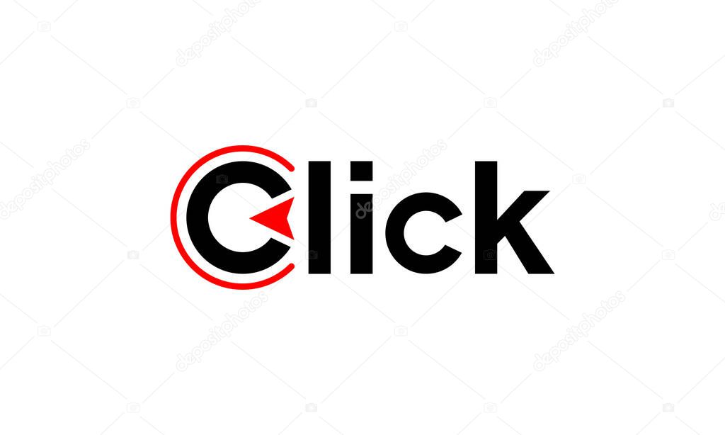 Click word logo design.