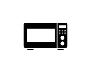 Beyaz arkaplanda mikrodalga vektörü izole edilmiş simge.