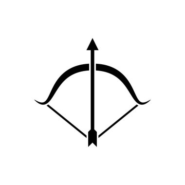 Yay ve ok vektörü izole edilmiş simge.