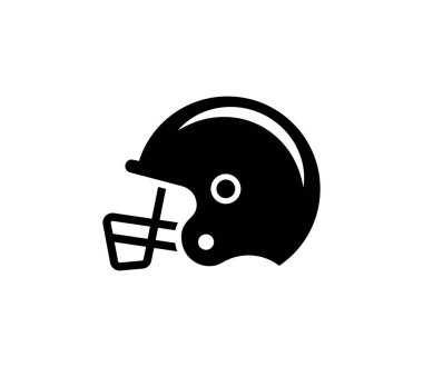 Amerikan futbol kaskı vektörü izole edilmiş simge.