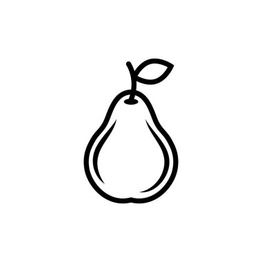 Armut meyve simge vektör çizim.