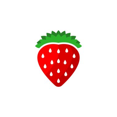 Çilek simgesi vektör çizimi.