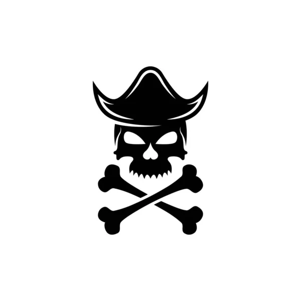 stock vector Pirate skull icon vector illustration.