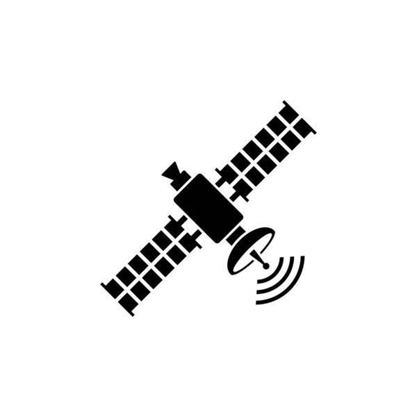 Satellite antenna vector isolated icon.