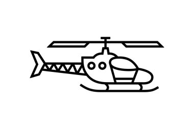 Helikopter simgesi vektör illüstrasyonu.