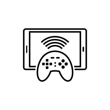 Video oyunu konsolu vektör illüstrasyon tasarımı.