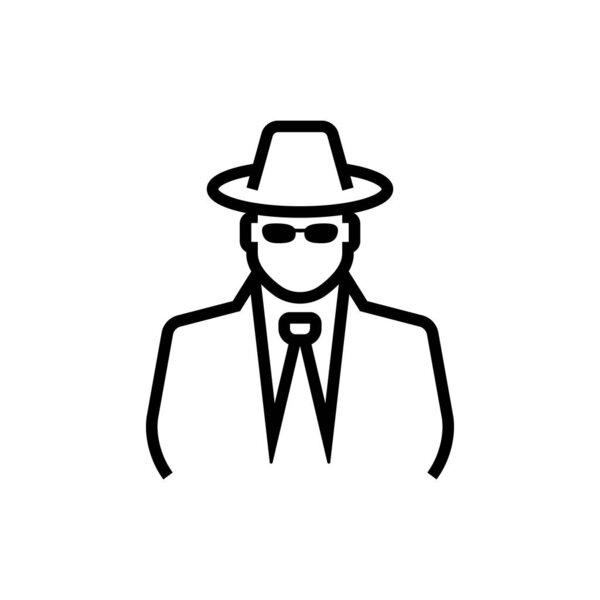 Линейный значок шпиона.