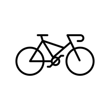 Doğrusal bisiklet ikonu vektör illüstrasyonuName.