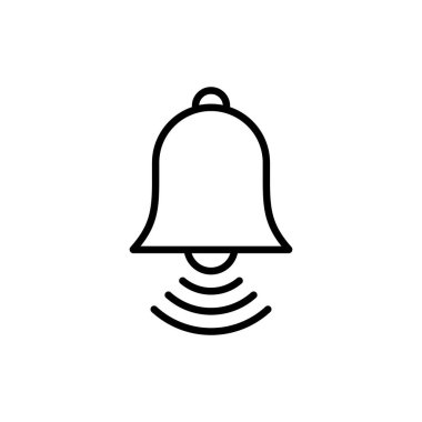 Ring çan vektör doğrusal simgesi.