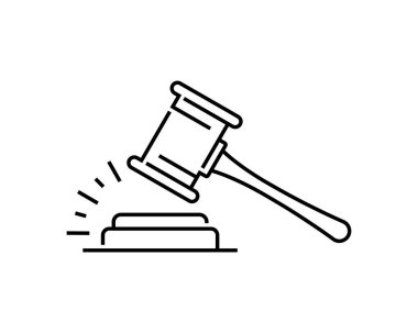 Hakim tokmak vektör doğrusal simgesi.