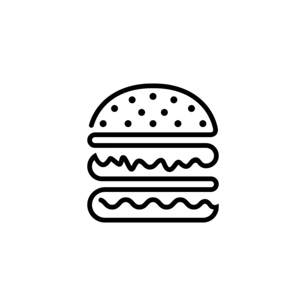 stock vector Hamburger vector linear icon.