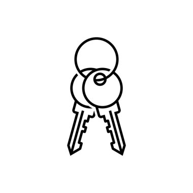 Anahtar evi doğrusal vektör çizimi.