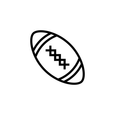 Amerikan futbol topu, vektör doğrusal simgesi.