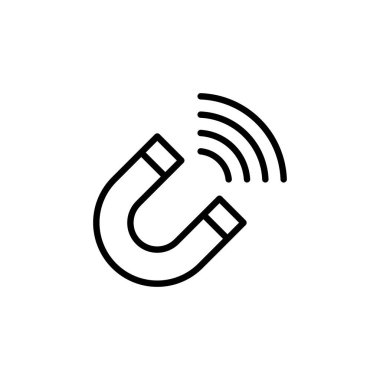 Magnet doğrusal vektör illüstrasyonuName.