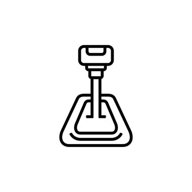 Otomobil elle iletim vektörü doğrusal simgesi.