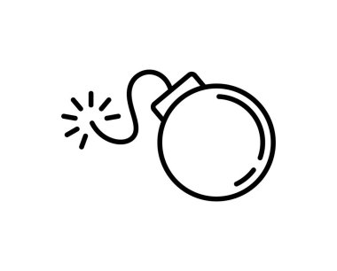 Bomba simgesi vektörü beyaz arkaplanda izole edildi.