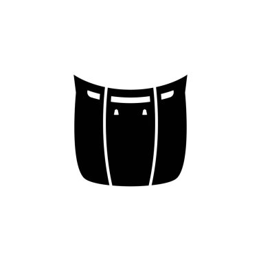 Araba kaputu vektörü izole edilmiş simge.